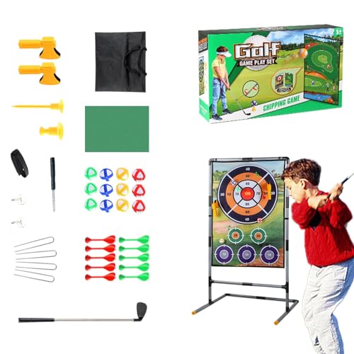 Chip-and-Stick-Golfspiel, Sticky Golf,Doppelseitige Golfspielmatte | 2-in-1-Golf-Übungsmatte und Dart-Matte, kombinierte Schlagmatte, Golf-Trainingsmatte, Golf-Zubehör für Familienspiele von Generisch