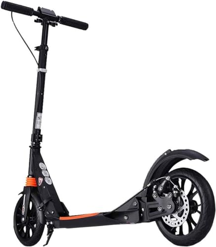 Cityroller mit Handbremse und Doppelfederung - Big Wheel Scooter für Erwachsene, 150 kg Tragkraft, Höhenverstellbarer Kickscooter - Perfekt für Pendler und Freizeit von Generisch