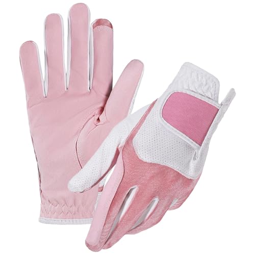 Coole Golfhandschuhe, Damen-Golfhandschuhe, Atmungsaktive, stabile Grip-Fit-Golfhandschuhe, leichte Handschuhe, Bequeme Damen-Golfhandschuhe, synthetische Golfhandschuhe für Damen und Mädchen von Generisch