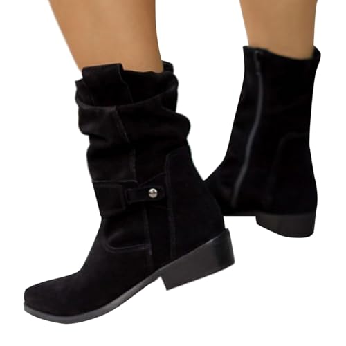 Cowboy Stiefeletten Damen, Stiefeletten Damen Klassisch Winterschuhe Warm Wildleder Halbstiefel Spitz Schlupfschuhe Niederung Stiefel Mit Schnalle Kurzstiefel Übergangsstiefel Halbhohe Ankle Boots Hal Cowboy Stiefeletten Damen, Stiefeletten Damen Klassisch Winterschuhe Warm Wildleder Halbstiefel Spitz Schlupfschuhe Niederung Stiefel Mit Schnalle Kurzstiefel Übergangsstiefel Halbhohe Ankle Boots Hal von Generisch