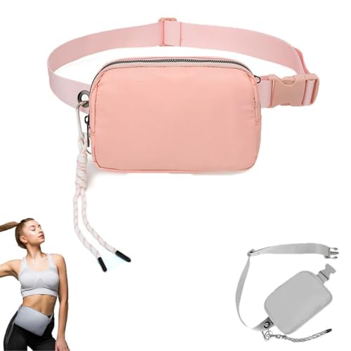 Crossbody Bag, Long Strap Crossbody Bag, Water Proof Crossbody Bag for Women Männer, Verstellbarer Riemen Crossbody Gürteltasche Geldbörse für Frauen Männer für Sport (Rosa) von Generisch