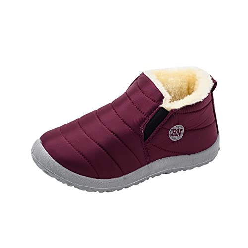 Damen Boots, Winterstiefel Damen Gefüttert, Winterschuhe Damen Schneestiefel Winter Schuhe Stiefelette wasserdichte Stiefel Gefüttert Sneaker Fell Boots Stiefeletten von Generisch