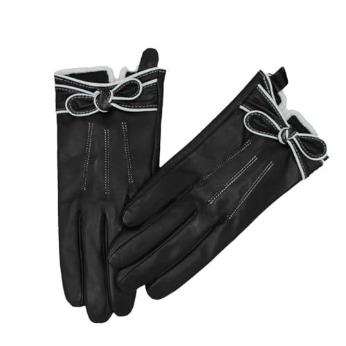 Damen Echtleder Handschuhe Herbst und Winter Dünn Slim Fit Warm Schaffell Handschuhe von Generisch