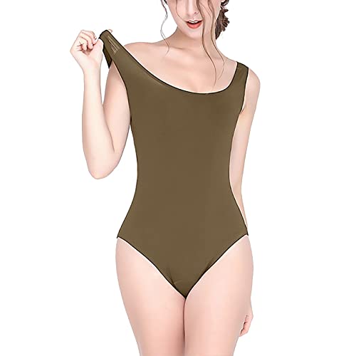 Damen Einteilige Badeanzug Sexy Neoprenanzug Plus Size Swimsuit Vintage Surfanzug Rückenfrei Neoprenanzug V-Ausschnitt Badebekleidung Wassersport Badehose Spitze Badeshorts Elastischer Bikini Set von Generisch