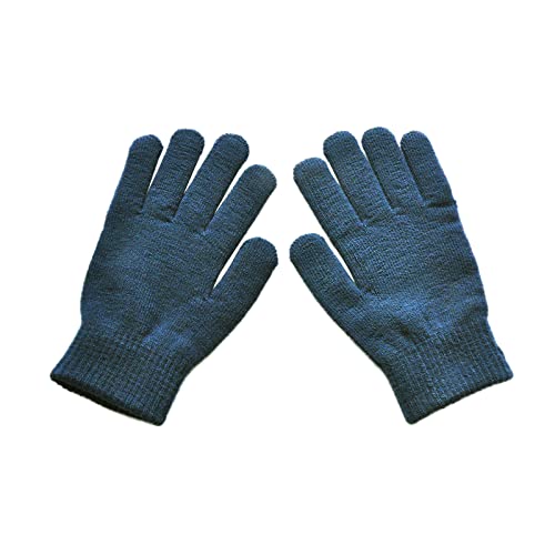 Damen-Handschuhe, Fäustlinge, einfarbig, gestrickt, für Damen, und Fahrradhandschuhe, dick, Winter, warm, wandelbar (Hellblau, Einheitsgröße) von Generisch