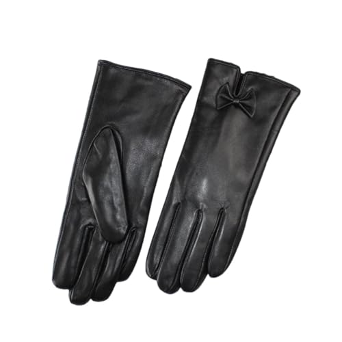 Damen Handschuhe Winter Warm Vielseitig Bogen Winddicht Reiten Fahren Handschuhe Schwarz 7 von Generisch