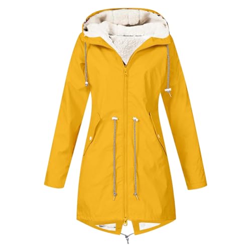 Damen Jacken, Wintermantel Damen Lang Warm Gefüttert Wasserdicht Teddy Mantel Steppmantel Winterjacke Winter Coat Teddyfleece Winterparka Damenwinterjacken Teddymantel von Generisch