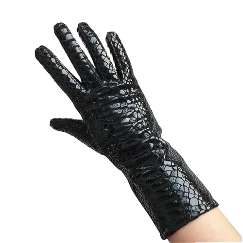 Damen Lange Handschuhe Frühling und Winter Herren Lackleder Motorrad Warm Arm Warme Handschuhe von Generisch