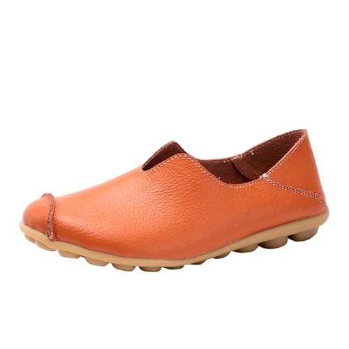 Damen Mokassins Slip on Loafers Mode Bootsschuhe Fahren Flache Schuhe Sommer Hausschuhe Zentiv OrthoBounce Orthopädische Unterseite Schlüpfen Freizeitschuhe von Generisch