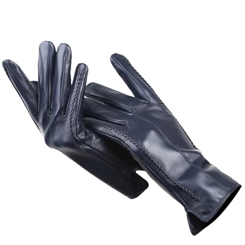 Damen Schaffell-Handschuhe, Winter, mehrfarbig, Lederhandschuhe, High-End-Handschuhe von Generisch