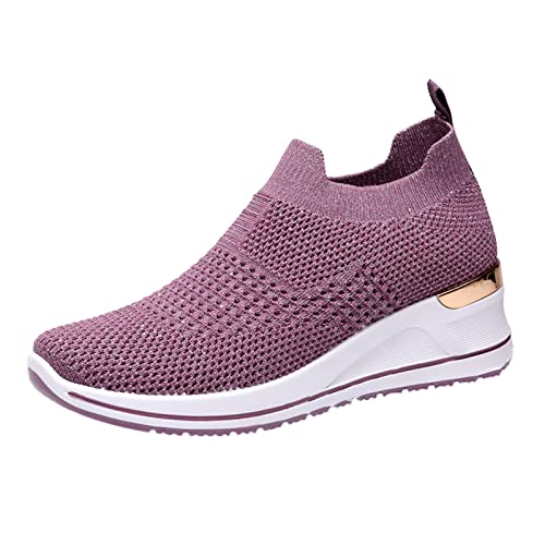 Damen Sneaker Ohne Schnürung Slip On Sommer Arbeitsschuhe Orthopädische Schuhe Bequeme Elegant Orthopädische Sneaker Sommerschuhe Leicht Memory Foam Mesh Sportschuhe Turnschuhe von Generisch