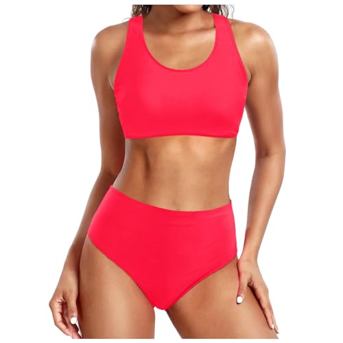 Damen-Tankini Rückenfrei Badekleid Bling Beachwear Vintage Neoprenanzug Festival Badeanzüge Plus Size Bikini Set Elegant Badebekleidung Ruched Badehose Trendy Badeanzugkleid von Generisch