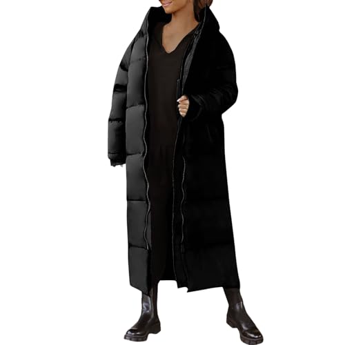 Damen Wintermantel Mit Abzippbarer Kapuze Langarm Puffer Gesteppter Mantel Funktionsjacke In Daunenoptik Winter Oberbekleidung Steppmantel Kapuze Langarm Jacke Gepolsterter Mantel Oberbekleidung von Generisch