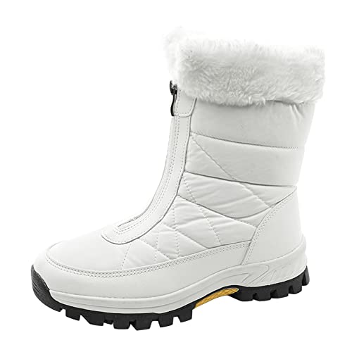 Damen Winterstiefel Gefuttert Wasserdicht Flauschige Wärme Stiefel Leicht Kurzschaft Schlupfstiefel Outdoor Gefüttert Winterschuhe Herren Komfort Boots rutschfest Trekking Wanderschuhe von Generisch