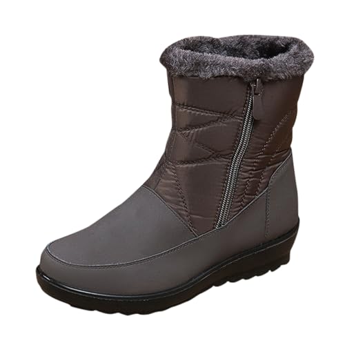 Damen Winterstiefel Gefuttert Wasserdicht Leicht Bequeme Schlupfstiefel rutschfest Wasserfeste Snow Boots Winter Flauschige Winterstiefel Herren Komfort Trekkingschuhe Wärme Mädchen Schneestiefel von Generisch