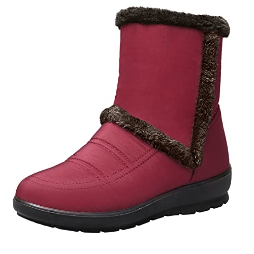 Damen Winterstiefel Wasserdicht Kurzschaft Wasserfeste Stiefeletten Gefüttert rutschfest Trekkingschuhe Outdoor Gefütterte Snow Boots Flauschige Komfort Stiefel Wärme Herren Schuhe von Generisch