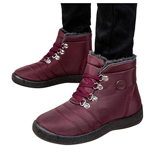 Damen Winterstiefel Wasserdicht Mädchen Gefüttert Chukka Boots Bequeme Wasserfeste Niedriger Stiefel Winter Trekking Schlupfstiefel Komfort Flauschige Winterstiefel Leicht Herren Boots von Generisch