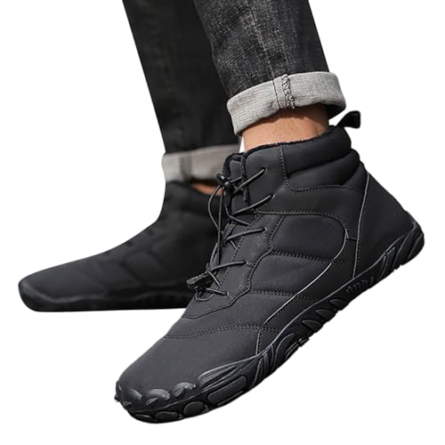 Damen Winterstiefel Wasserdicht Trekking Leicht Stiefeletten Outdoor Herren Trekkingschuhe Komfort Gefütterte Winterstiefel Flauschige Winter Niedriger Stiefel Bequeme Kurzschaft Wanderschuhe von Generisch