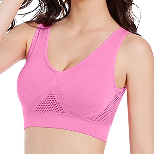 Damen Yoga Sport-BH Gepolstert Push-Up BH High Support Crossback Yoga Bra Weicher Beach Pilates Bra Essential Adjustable Training Bra Wireless Bralette Low Impact Tank Top von Generisch