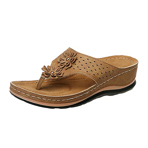 Damen-Zehentrenner Elegant Plateau Beach Flipflops Sandalen Pylomo Leder Flach Flache Pantoletten Zehentrenner Weite H Orthopädische Sport Barfuß Sommersandaletten Frauen Schuhe Damen-Zehentrenner Elegant Plateau Beach Flipflops Sandalen Pylomo Leder Flach Flache Pantoletten Zehentrenner Weite H Orthopädische Sport Barfuß Sommersandaletten Frauen Schuhe von Generisch