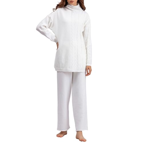 Damen Zweiteiler Loungewear Damen Set Hausanzug DamenEinfarbige, lässige Herbst- und Winterhose für Damen, modischer neuer Samtverdickungsanzug Kaffee XL von Generisch