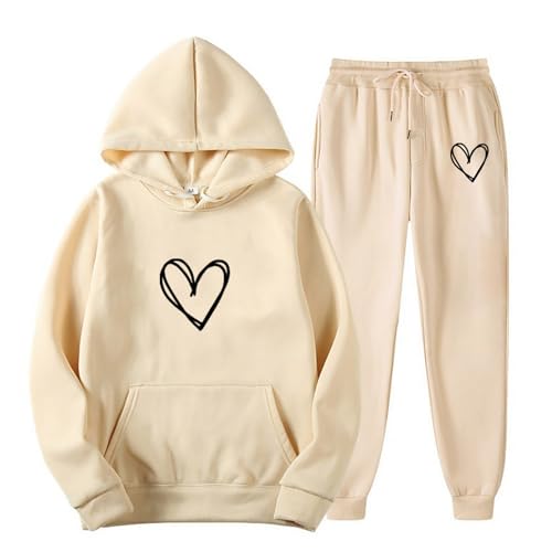 Damen Zweiteiler Loungewear Damen Set Streatwear Trainingsanzüge Für DamenDamen Einfarbig Freizeit Herbst & Winter Lange Hosen Winteranzug Gelb L von Generisch