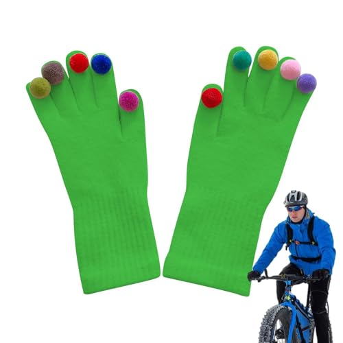 Damenhandschuhe für kaltes Wetter, warme Handschuhe für Damen, Winter-Fahrradhandschuhe, niedliche Fäustlinge für kaltes Wetter, Damen-Winterhandschuhe, bequeme Strickhandschuhe für Radfahren, Outdoor von Generisch