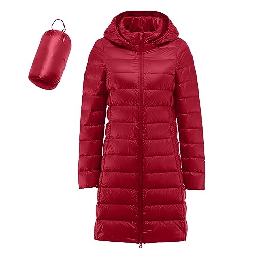 Damenmantel, Winterjacke Damen Warm Lang Wasserdicht Winter Coat Wintermantel Schwarz Down Coat Daunenmantel Steppmantel Winterparka Outdoorjacke Parka von Generisch