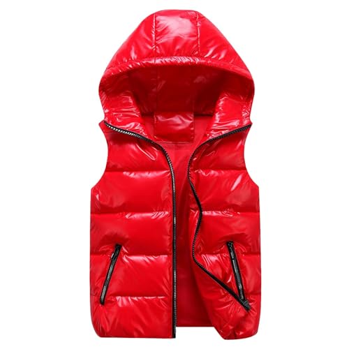 Damenmode Sale, Weste Damen Ärmellose Steppweste - Puffer Jacke Leicht Daunenweste Mit Kapuze Reitweste Glänzende Daunenjacke Steppjacke Kapuzenjacke Unisex Winterjacke Casual Outdoor Übergangsjacke von Generisch