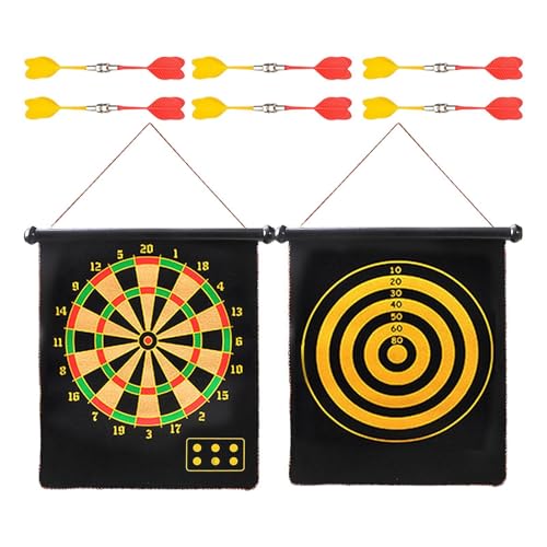 Dart Board Magnetic, Magnetic Dart Board für Kinder - Party Play Game Indoor Outdoor | Roll Up Double Sided Dartboard for Kids Adults Indoor Outdoor Dart Board Games von Generisch