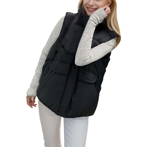 Daunenweste Damen Lang, Steppweste Damen Lang, Steppweste Damen Weste Wintermantel Lang Herbst Jacken Für Longweste Daunenmantel Mantel Winter Jacke Übergangsjacke Outdoor von Generisch