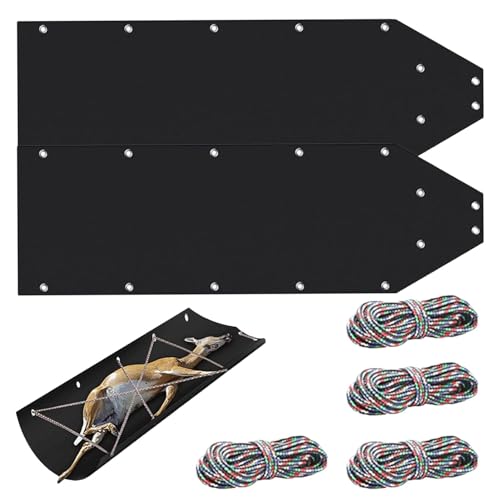 Deer Drag Sled - Heavy Duty Game Schlitten, Eisfischen Schneeschlitten | Zweck Hundeschlitten Spiel Hauler, Schleppschlitten Zubehör für Angelbedarf Feuer Holz Ente Jagd Angeln Ausrüstung Garten von Generisch