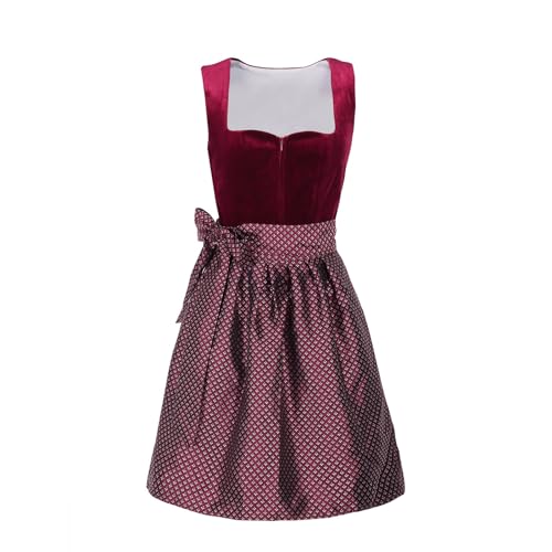 Dirndl für Damen, Trachtenkleid Damen Trachten Dirndlkleid - Set Lang Vintage Dirndl Trachtenmode Kostüm Trachtenrock Kleid Dirndlbluse Dirndlschürze Oktoberfest Besondere Anlässe Grau von Generisch