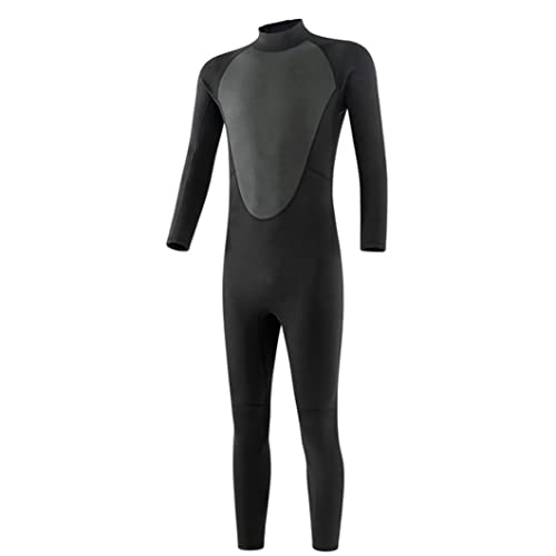 Diving -Neoprenanzug Männer 0,12 Zoll Ultra -Stretch Neopren Ganzkörperanzug Rückenbadeanzug zum Speerfischen Schnorcheln Kanublatt schwarz l von Generisch