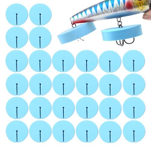 Drillingshaken-Abdeckungen,Angelhaken-Abdeckungen - 30X Drillingshakenschutz Hakenhauben,Angelhakenkappen, Angelzubehör-Set, Nicht verhedderter Jig-Hakenschutz für Outdoor-Angeln von Generisch