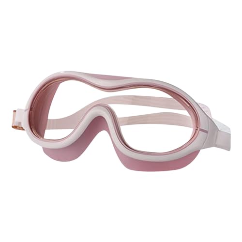 Dx Schwimmbrille mit breiter Sicht, einzigartige, klare Sicht, innovative weiche Silikon-Brille, schlagfest, offener Wasser-Augenschutz, Schwimmbrille für großen Rahmen von Generisch