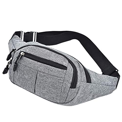 Einfache und Fitness Freizeit-Damensport-Taillenpackungen für Herren Taktische Hüfttaschen Herren (Grey, One Size) von Generisch