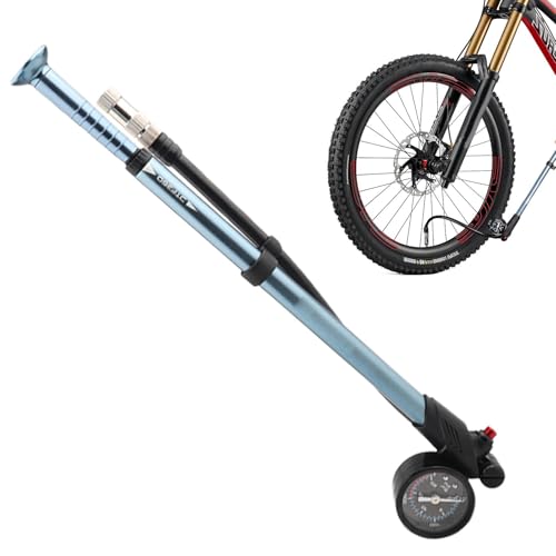 Fahrrad-Luftpumpe, präzises Messgerät, Luftpumpe für Mountainbikes – Hochleistungs-Reifenpumpe, Standradpumpe, leichtes Design, Reifenpumpe mit Manometer von Generisch
