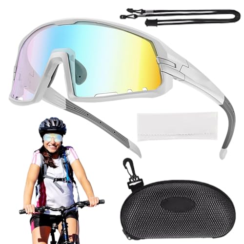 Fahrrad-Sonnenbrillen,Herren-Fahrradbrillen | Mountainbike-Brille - Sport-Sonnenbrille, Fahrrad-Sonnenbrille für Männer und Frauen, farbwechselnde Gläser zum Laufen, Radfahren von Generisch