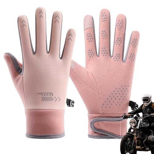 Fahrradhandschuhe Damen, Herren Handschuhe für kaltes Wetter - Verstellbare Vollfinger-Fahrradhandschuhe Herren-Fahrradhandschuhe,Bequeme Motorrad-Reithandschuhe, Touchscreen-Handschuhe für Outdoor-Ak von Generisch