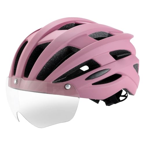 Fahrradhelm, Sicherheits-Fahrradhelm, aerodynamischer Fahrradhelm, Fahrrad-Kopfbedeckung, stilvoller Fahrradhelm, abnehmbare magnetische Schutzbrille, Visier für Helm, Straßensicherheit, Rennrad von Generisch