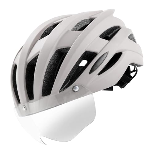 Fahrradmütze, Motorradmütze für Herren - Mountainbike-Mütze mit Abnehmbarer Magnetbrille - Kopfschutz, Verstellbarer Motorrad-Schutzhelm für Outdoor-Sport, Radfahren von Generisch