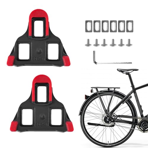 Fahrradpedal-Klampen, Fahrrad-Klampen - Reitschuh-Klampe | Fahrrad-Klampe, Fahrrad-Klampe, Reitschuh-Klampe, 6-Grad-Float-System, Rennrad-Klampe für Herren- und Damen-Fahrradschuhe von Generisch