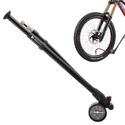 Fahrradpumpe, Fahrradluftpumpe | Tragbare Mountainbike-Reifenpumpe mit Manometer | Reifenpumpe, Bodenpumpe für Fahrräder, leicht, Reifenpumpe mit Manometer, Fahrradzubehör von Generisch