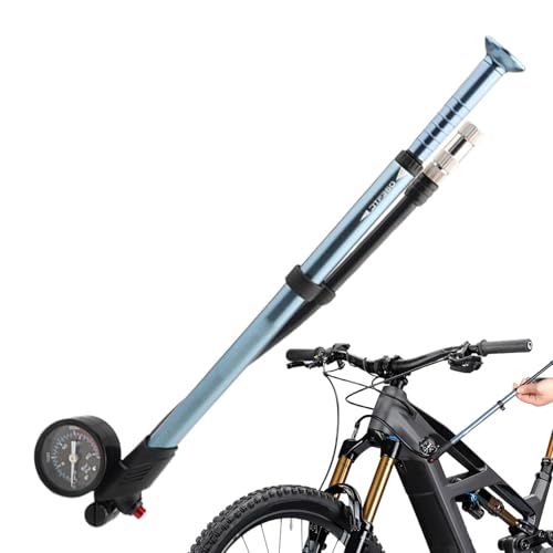 Fahrradpumpe, tragbare Luftpumpe mit genauem Messgerät für Mountainbikes, Standräder, Reifenpumpe mit Manometer, auslaufsicher, Fahrradzubehör von Generisch
