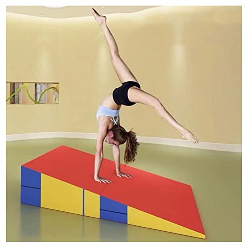 Faltbare Gymnastik-Keilmatte für Kampfsport, Stretch-Training, tragbar und neigbar, Farbe: Rosso, 180 x 90 x 45 cm von Generisch