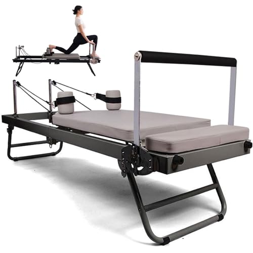 Faltbare Pilates-Reformer-Maschine, multifunktionales faltbares Yoga-Bett für Anfänger und Fortgeschrittene, verstellbare Intensität Pilates-Ausrüstung von Generisch