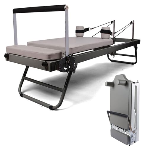 Faltbare Pilates-Reformer-Maschine für Zuhause und Fitnessstudio, bis zu 210 kg Gewichtskapazität – Pilates-Ausrüstung für Anfänger von Generisch