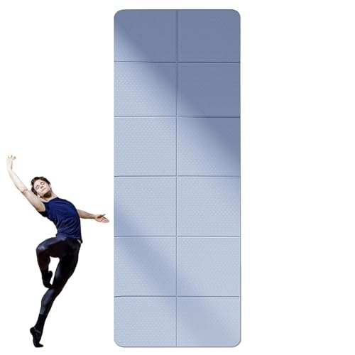 Faltbare Yogamatte, leichte, dünne Matte, Barfuß-Trainingspad für Herren, Heimtraining, Fitness, Fitnessstudio, Yoga, 183 x 61 x 0,3 cm von Generisch