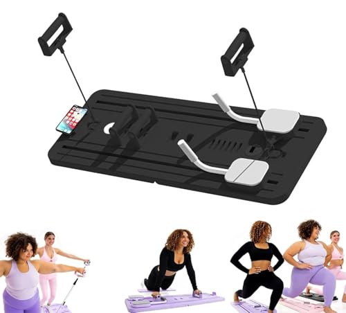 Faltbares Pilates Reformer Board Set von Lhanel - Mehrzweck-Schiebeausrüstung für Heimtraining, inklusive Timer (A) von Generisch